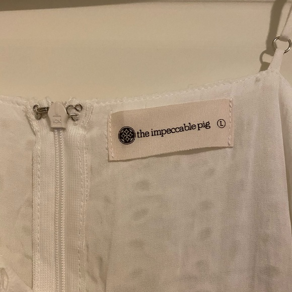 Impeccable Pig White Eyelet Midi Dress - Picture 5 of 5